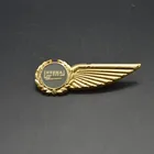 Custom 3D golden die casting pilot wing metal lapel pin