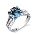 Natural cut artificial diamond stone jewelry emerald ring men