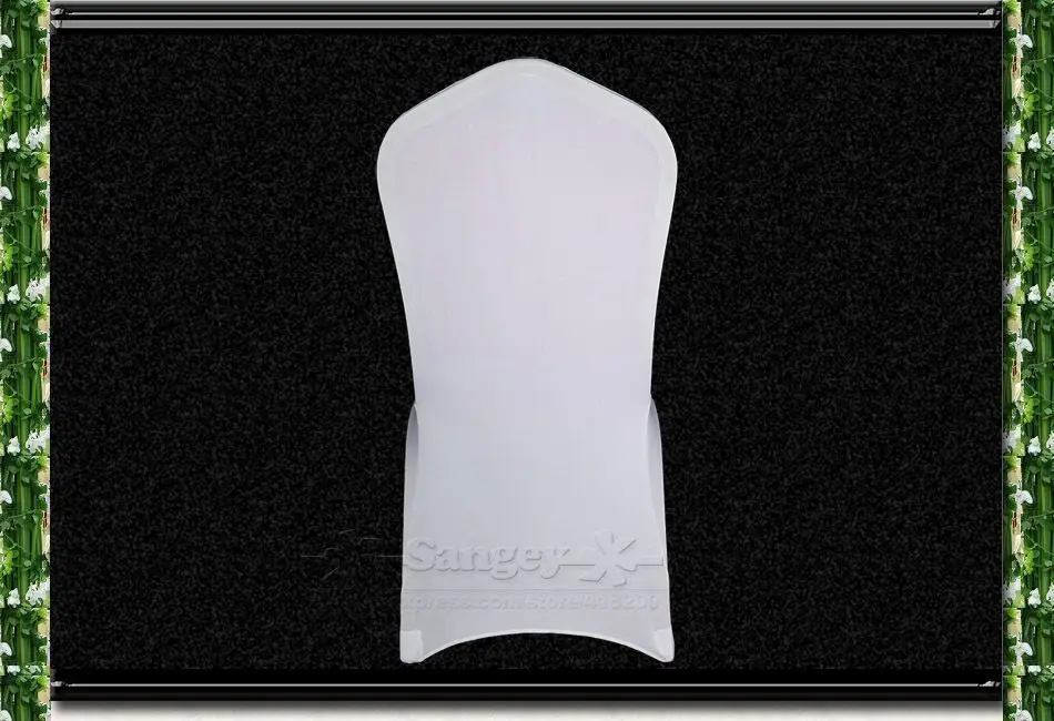 100 PCS Universal White Stretch Polyester Spande Wedding Party Chair Covers for Weddings Banquet Hotel Decoration Decor