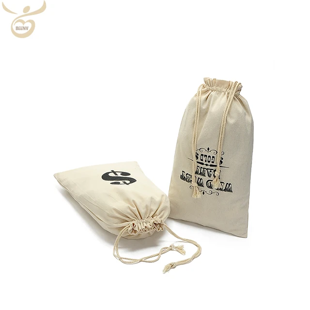 promotional small cotton drawstring bags canvas bag draw string