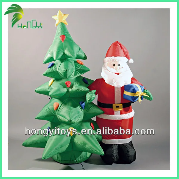 inflatable christmas tree and santa claus combined christmas