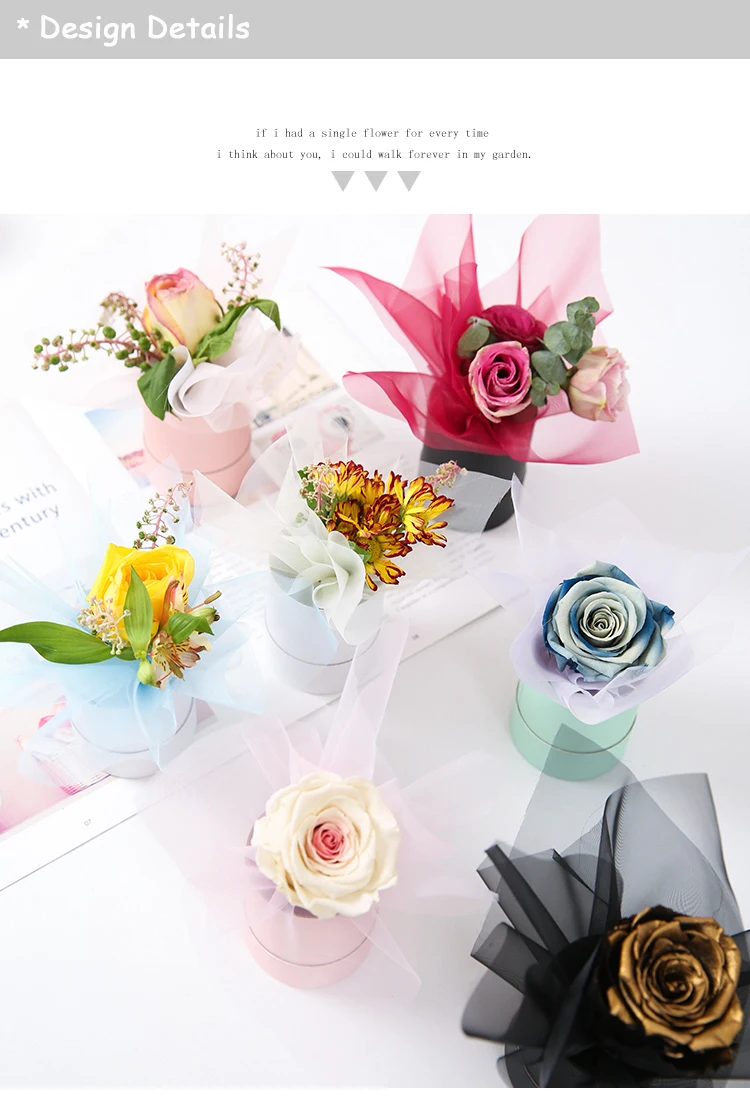 flower tube round cardboard box mini size single