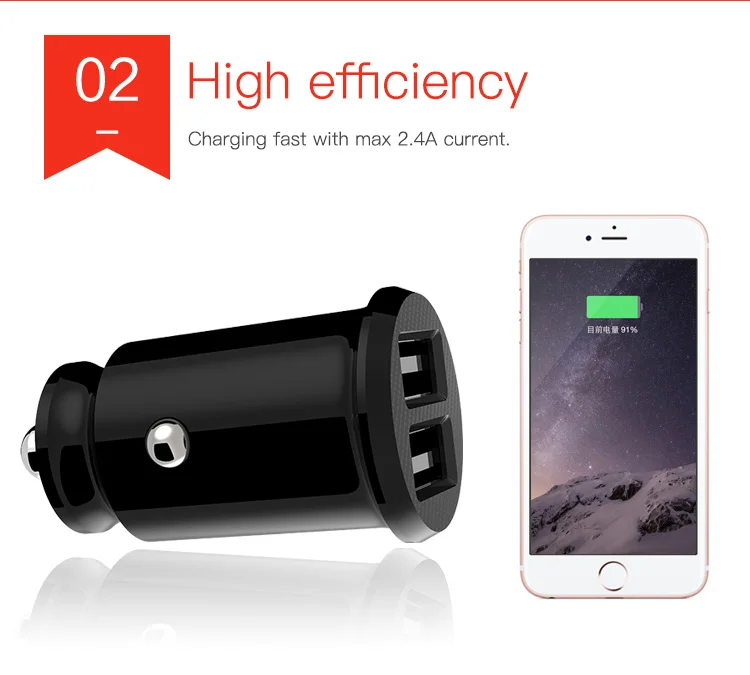 Chargeur de voiture double usb en gros, chargeur de téléphone de voiture - ANKUX Tech Co., Ltd