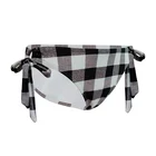 Manufacturer ladies side tie triangle gingham sexy bikini swim trunks beach wear