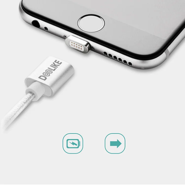 3 in 1 nylon braided with magnetic USB cable ,charge for smart phone - ANKUX.COM