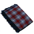 Fashional Winter Gradient Color Scottish Style Plaid Pashmina Silk Shawl Scarf