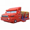 Construction Red Truck Inflatable Obstacle Bounce House