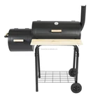 Meat and fish bbq charcoal smoker with chimney