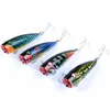 Chinese Plastic Small Bait Wobbler Popper 3D Fishing Lures Making Supplies 4 Colors Printing