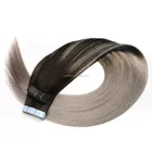 pink blonde color balayage color hair virgin brazilian indian remy human PU tape hair extension
