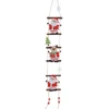 7x50x1.5CM SANTA CLAUS Dangling Hanging Ladder Wood Felt Fabric Christmas Tree Ornaments