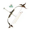 Hand carved animal handle kids toy wooden bow and arrow