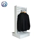 Slatwall clothing display free standing double sided slatwall dresses mdf slatwall display stand