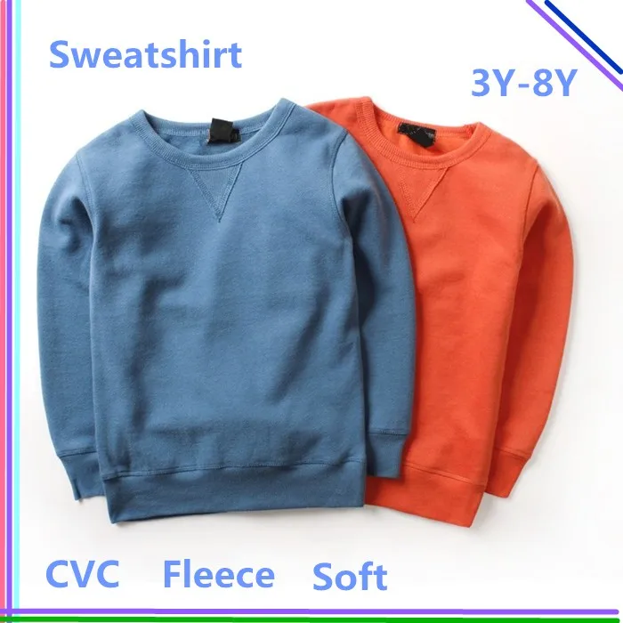 Simple comfortable children sweatshirt with round neck