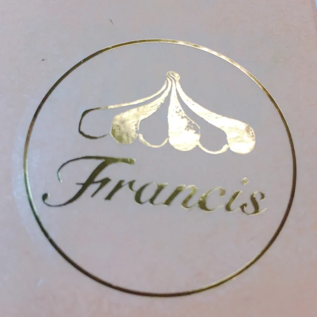 custom waterproof self adhesive gold foil hot stamping