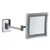 Hotel bathroom wall mounted 2 face square UL led makeup mirror with 5X magnifying mirror