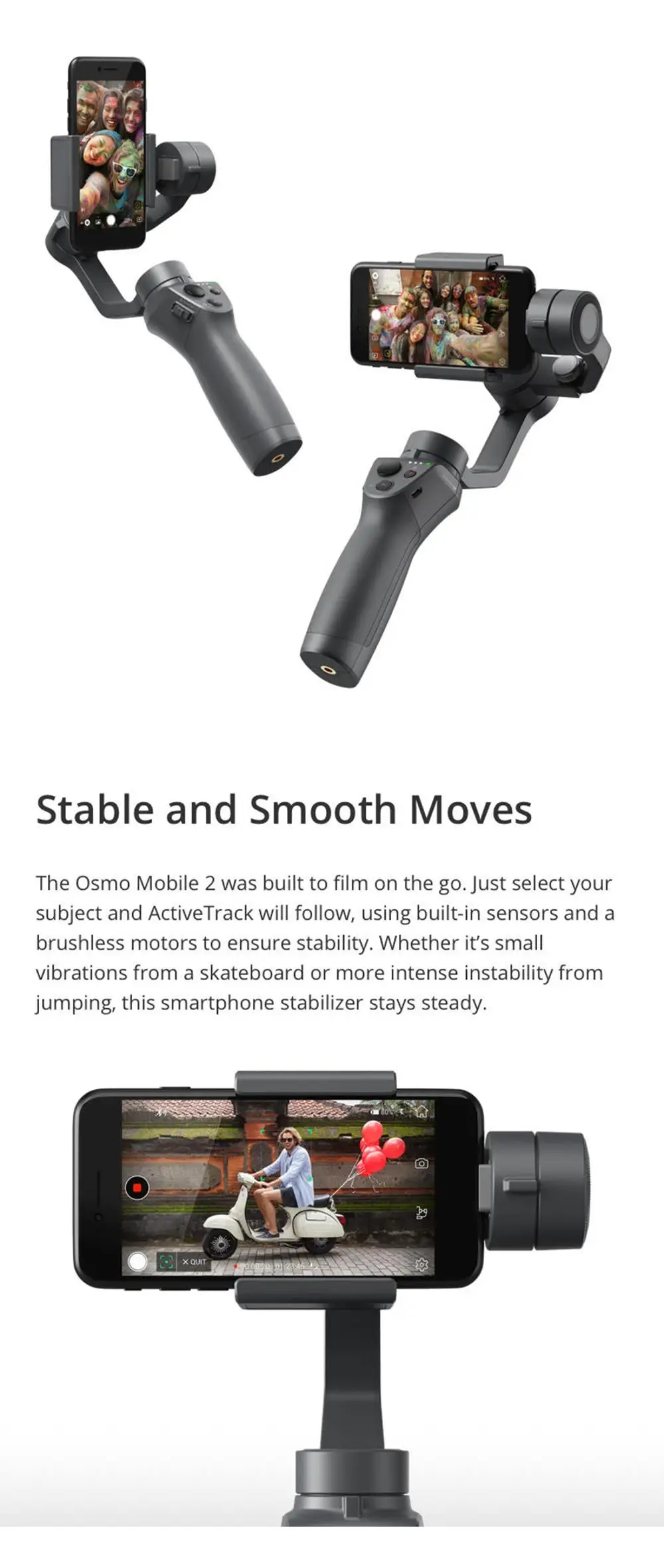 DJI Osmo Mobile 2 card&aacute;n mano de 3 ejes card&aacute;n mano estabilizador tel&eacute;fono estabilizador para tel&eacute;fono inteligente - ANKUX.COM