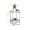 Nordic glass coffee table balcony small round table simple modern creative wrought iron living room side table