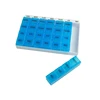 Toprank ABS Plastic Type Travel Pill Medicine Organizer 28 Compartments Portable Pill Dispenser 7 Days Weekly Pill Box