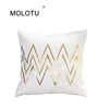 Amazon Hot Sale Gold Print Wave Cushion Covers Decorative Custom Throw Pillow