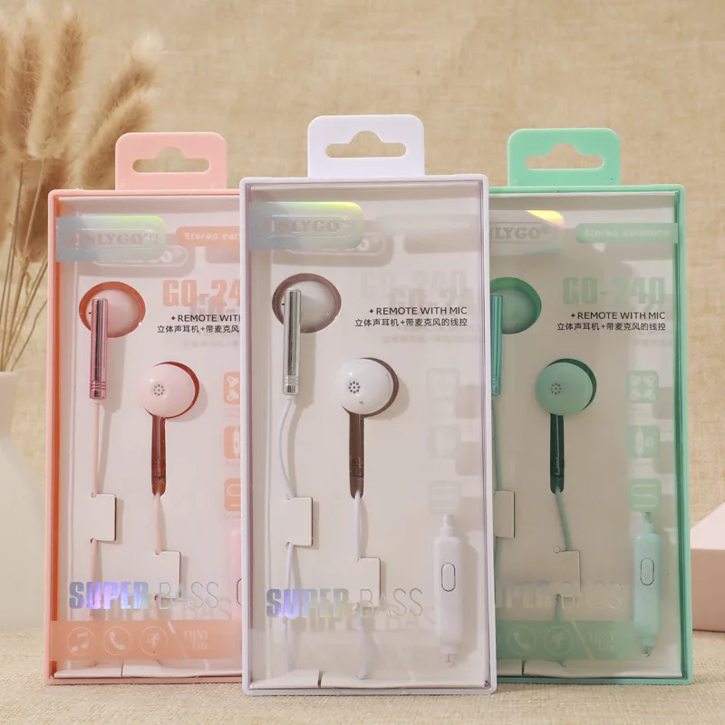 Fashionable Hot selling Wired Stereo In Ear Silicone Earphone Earbud With Mic - ANKUX.COM