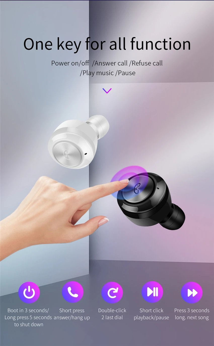 Air Twins A6 TWS Wireless Earphone i18 tws earbuds 5.0 bluetooth Auricular Stereo Headset With Microphone - ANKUX.COM