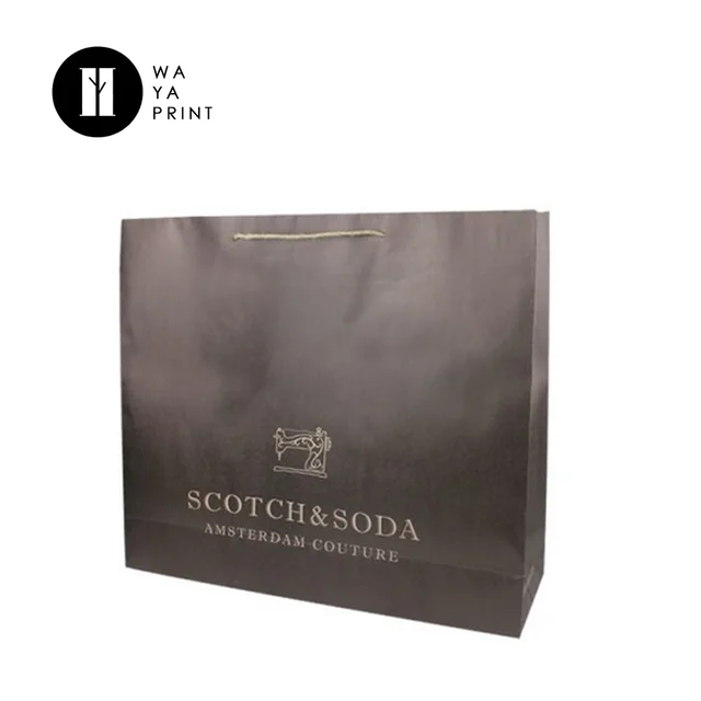 black luxury high quality full printed chocolate gift paper bag