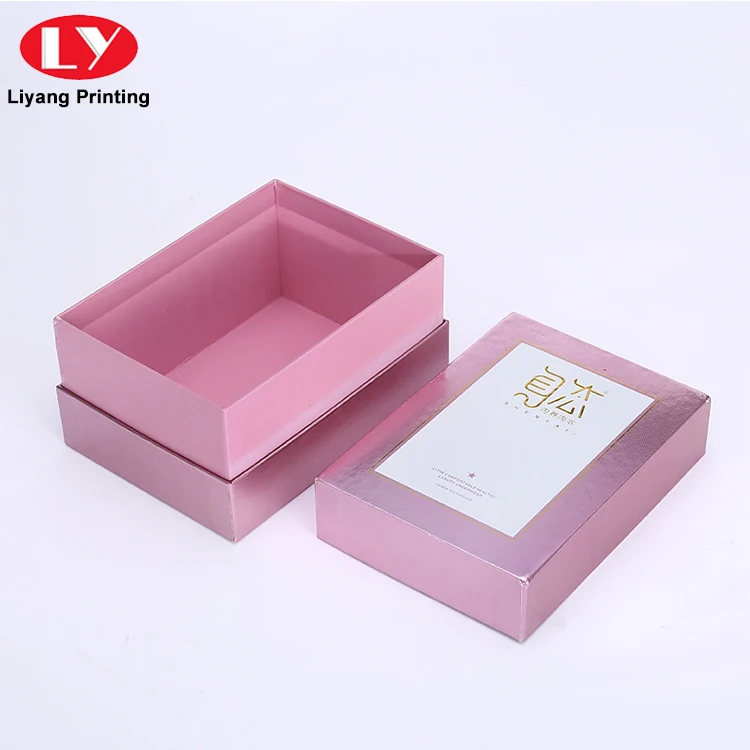 custom pink printed makeup paper gift cosmetic packaging box