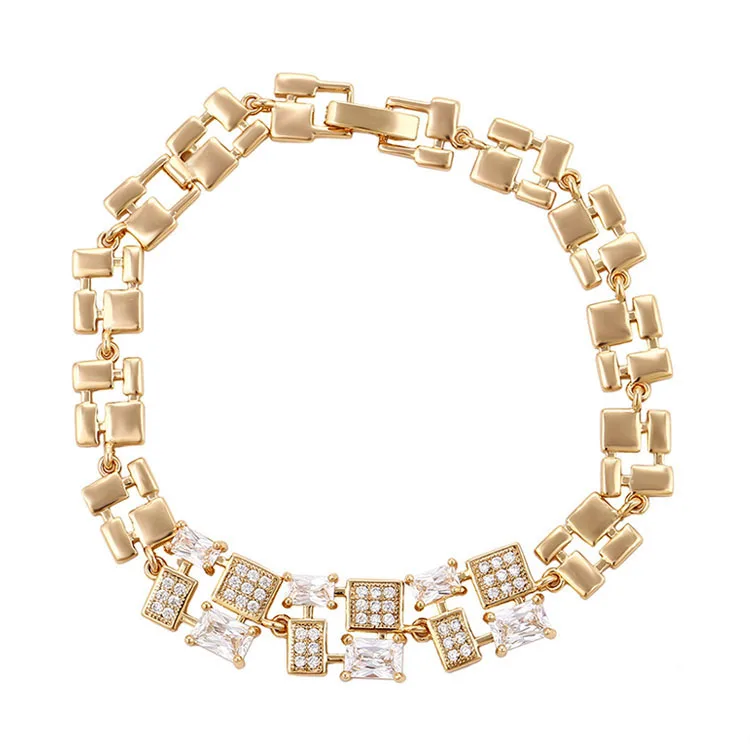 74180 High quality fashion 18k gold color zircon hand bracelet simple design attractive bracelet
74180 High quality fashion 18k gold color zircon hand bracelet simple design attractive bracelet
