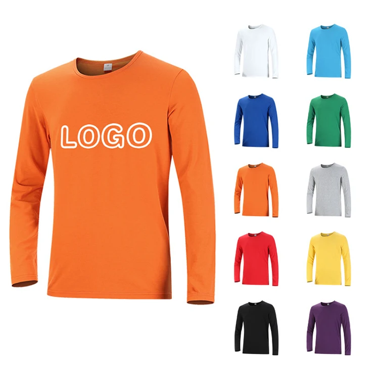 Wholesale O-neck Cotton Custom Logo Printing Long Sleeve T Shirt Men, Customized color
Wholesale O-neck Cotton Custom Logo Printing Long Sleeve T Shirt Men, Customized color