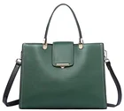 Belt Genuine Leather Handbags patent Green Soft Top-Handle chain Bags Shoulder Bags Full Grain Cowhide