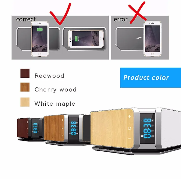 2017 New Product Qi Charger Portable Wireless BT2.1 Speaker With Fm Radio - ANKUX Tech Co., Ltd