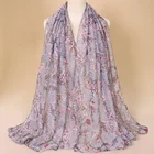 Custom polyester roses art print scarf for wholesale