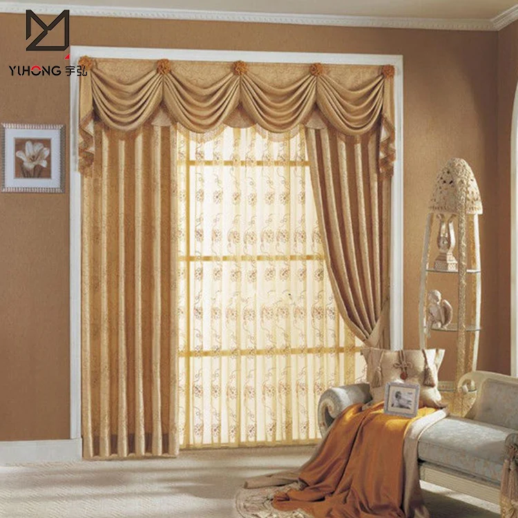 Gorden Double Layer Curtain With Pelmet Buy Luxury Blackout