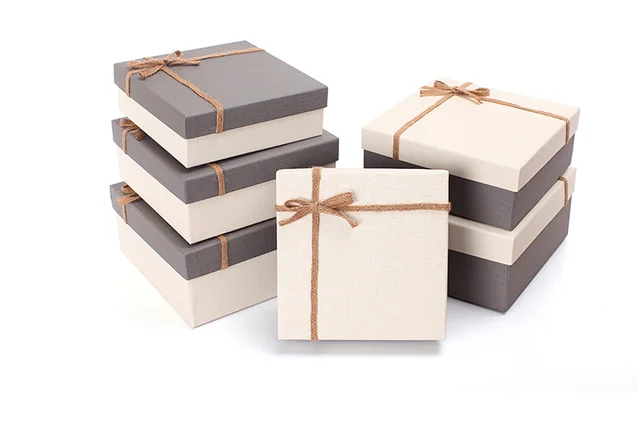 gift box with grey lid for chocolate birthday gift packaging box