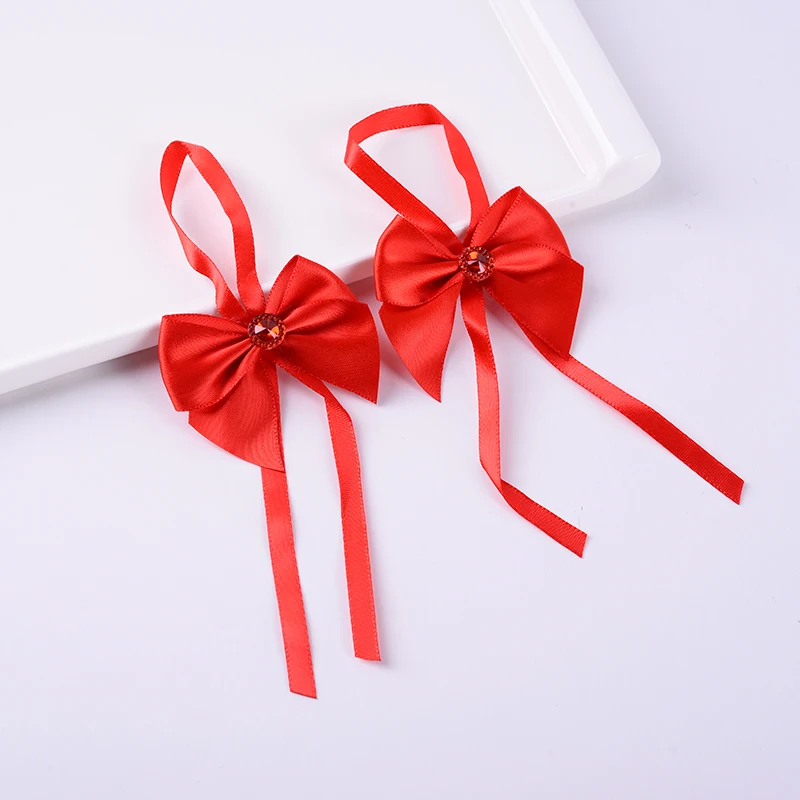 wholesale satin ribbon bow tie red