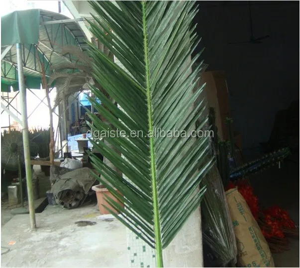 2.4m tall china factory direct sale fake palm leaf top sale Artificial palm plastic leaf/branch