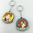 customized manufacturer cartoon soft PVC rubber key chain charms