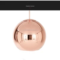 Modern Glass Pendant Light Plating Ball