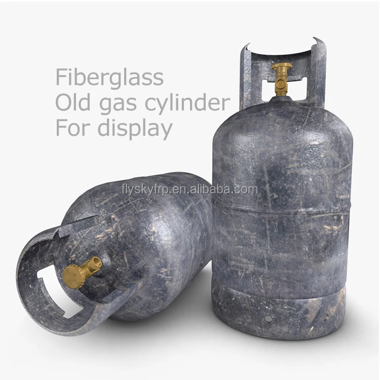 old gas cylinder tank bottle for display