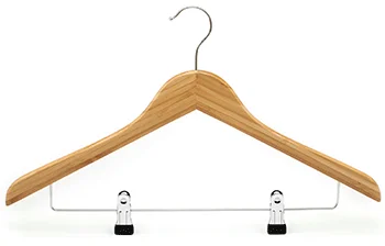 Manufacturing Wholesale ECO Friendly Natural Material Stylish Bamboo Coat Textile Clothes Hangers
