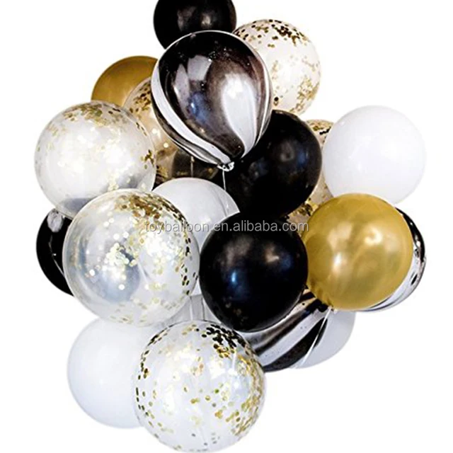 marble confetti latex balloon for babyshower wedding birthday