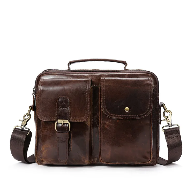 Oil Wax Leather Men's Shoulder Bag Messenger Bag Leather Retro Men's Handbag, Coffee
Oil Wax Leather Men's Shoulder Bag Messenger Bag Leather Retro Men's Handbag, Coffee