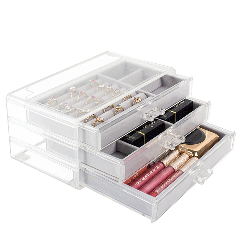 Three-layer transparent jewelry storage box simple jewelry transparent small ornaments hair clip earrings storage box
Three-layer transparent jewelry storage box simple jewelry transparent small ornaments hair clip earrings storage box