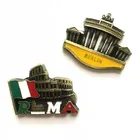 Custom Different shapes 3D Alloy Landmark building Souvenir for Fridge Magnet
