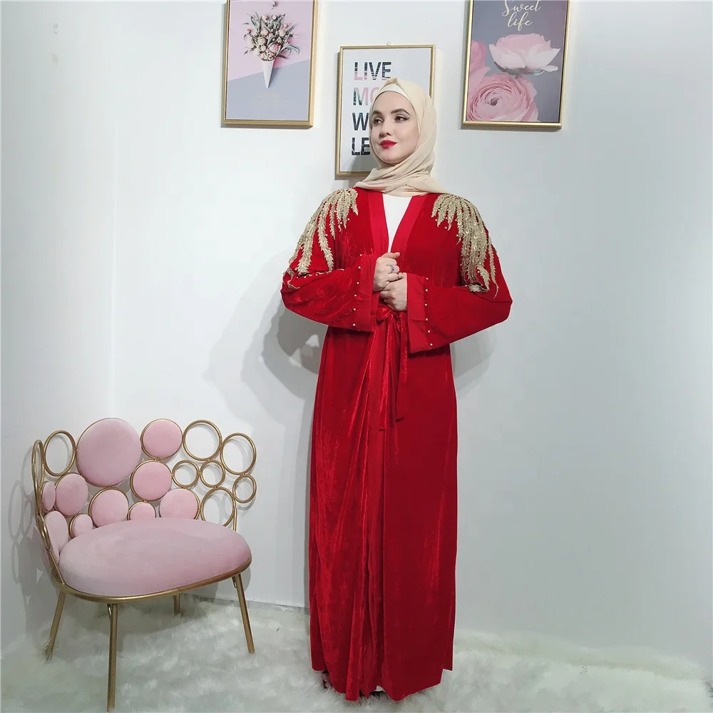 Latest design good price fashion velvet abaya muslim women long kimono dress abaya dubai, Navy, red
Latest design good price fashion velvet abaya muslim women long kimono dress abaya dubai, Navy, red
