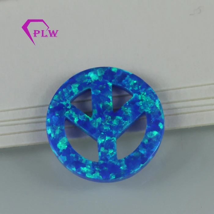 Wuzhou provence fashion peace sign shape 10*10mm mystic gilson opal