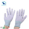 Wholesale ESD nylon carbon fiber pu fingertip coating work glove