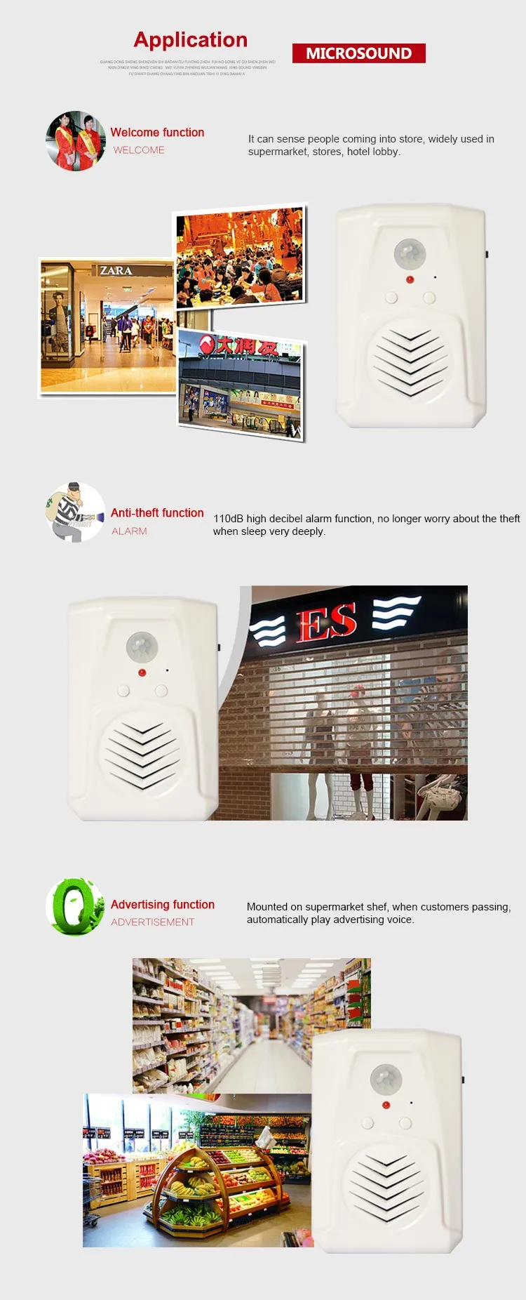 USB Programmable PIR Sensor Museum Shop MP3 Audio Player - ANKUX.COM