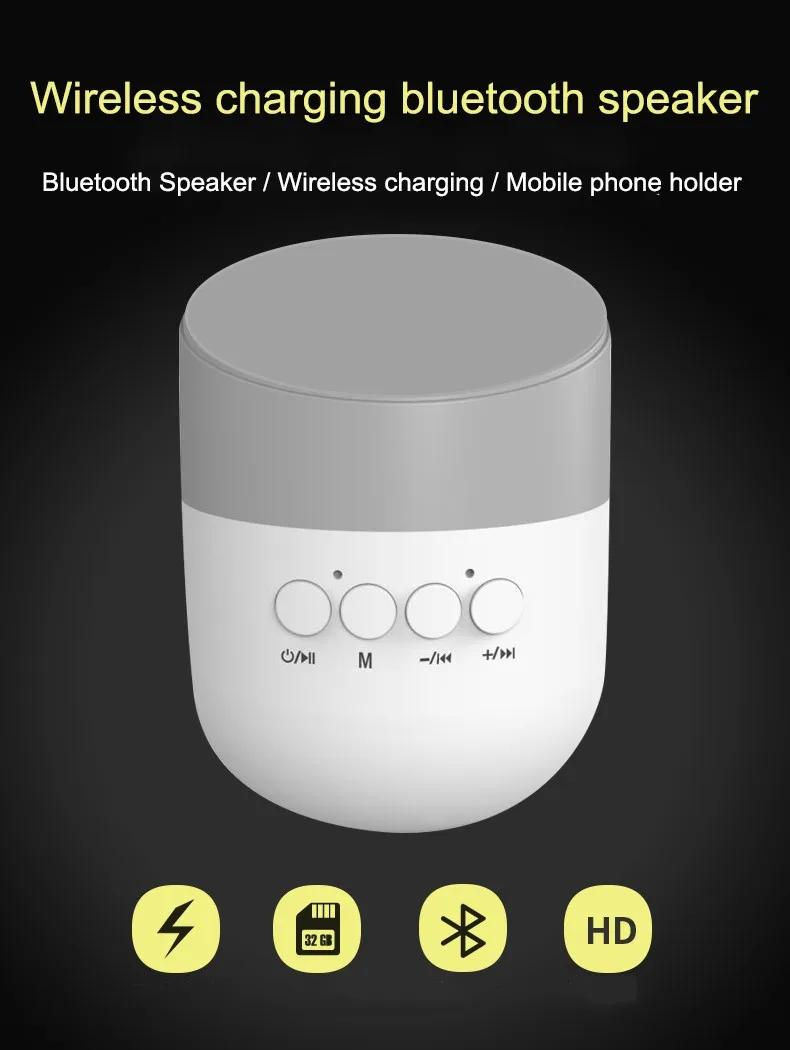 LW-004 wireless charger bluetooth wireless speaker bass caixa de som subwoofer led anker wireless bluetooth speaker - ANKUX.COM